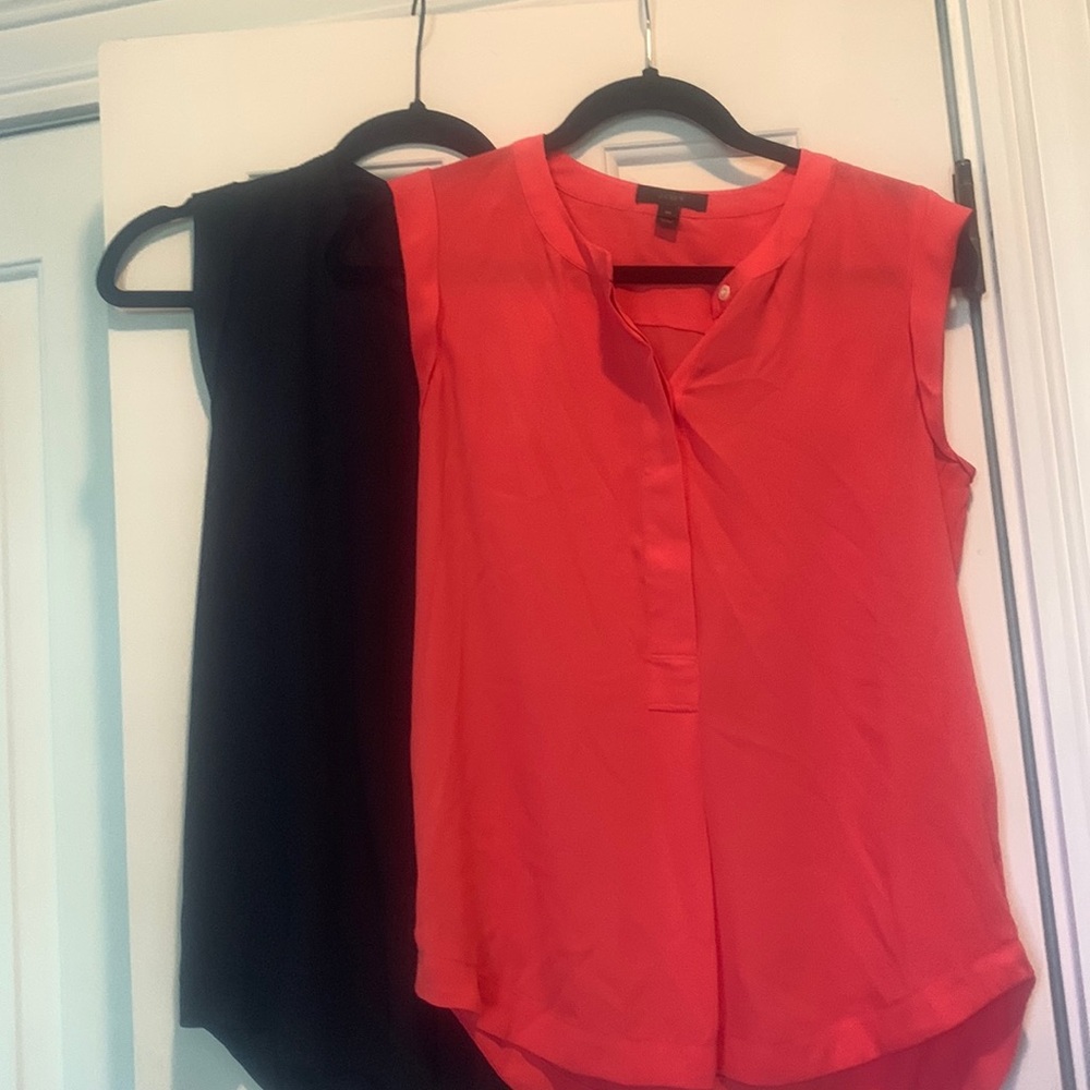 Two J Crew tunic style shirts